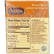 Load image into Gallery viewer, CELESTIAL SEASONINGS: Bengal Spice Caffeine Free Herbal Tea 20 Tea Bags, 1.7 oz