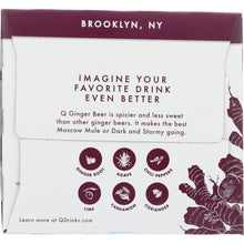 Load image into Gallery viewer, Q TONIC: Ginger Beer 4 Pack, 30 fo