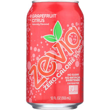 Load image into Gallery viewer, ZEVIA: Zero Calorie Soda Grapefruit Citrus 6-12 fl oz, 72 fl oz
