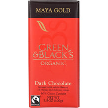 Load image into Gallery viewer, GREEN &amp; BLACKS: Organic Maya Gold Dark Chocolate Bar 60% Cacao, 3.5 oz
