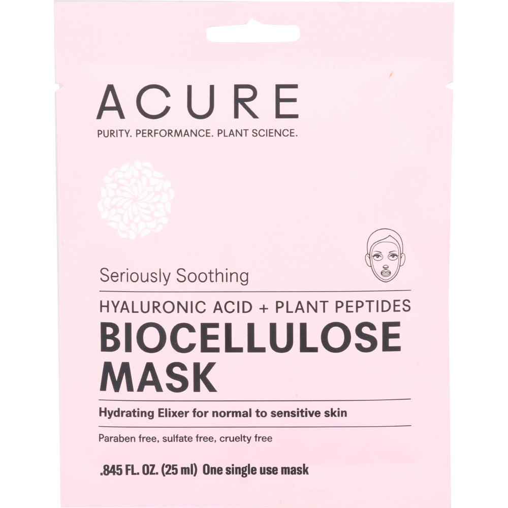 ACURE: Seriously Soothing Biocellulose Facial Gel Mask, 1 ea