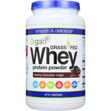 Load image into Gallery viewer, ORGAIN: Whey Protein Powder Chocolate Fudge, 29.12 oz
