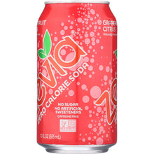 Load image into Gallery viewer, ZEVIA: Zero Calorie Soda Grapefruit Citrus 6-12 fl oz, 72 fl oz