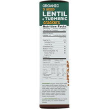 Load image into Gallery viewer, RW GARCIA: Organic Lentil with Turmeric Crackers, 5.5 oz