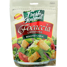 Load image into Gallery viewer, FRESH GOURMET: Focaccia Croutons Roasted Garlic 4.5 Oz