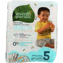 Load image into Gallery viewer, SEVENTH GENERATION: Baby Free &amp; Clear Diapers Size 5 27 Plus Pounds, 23 pc