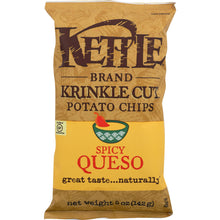 Load image into Gallery viewer, KETTLE BRAND: Krinkle Cut Potato Chips Spicy Queso, 5 oz