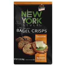 Load image into Gallery viewer, NEW YORK STYLE: Bagel Crisps Sesame, 7.2 oz