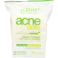 Load image into Gallery viewer, ALBA BOTANICA: Acne Dote Daily Cleansing Towelettes Oil Free, 30 count