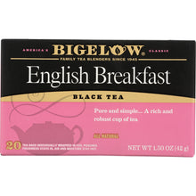 Load image into Gallery viewer, BIGELOW: English Breakfast Black Tea All Natural 20 Tea Bags, 1.50 oz