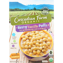 Load image into Gallery viewer, CASCADIAN FARM: Berry Vanilla Puffs Cereal, 10.25 oz