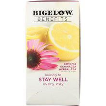 Load image into Gallery viewer, BIGELOW: Benefits Lemon and  Echinacea Herbal Tea 18 Bags, 1.15 oz