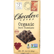 Load image into Gallery viewer, CHOCOLOVE: Organic Dark Chocolate Bar, 3.2 oz