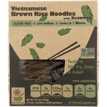 Load image into Gallery viewer, STAR ANISE FOODS: Vietnamese Brown Rice Noodles with Seaweed, 8.6 Oz