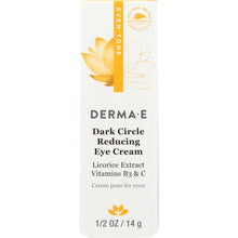 Load image into Gallery viewer, DERMA E: Evenly Radiant Dark Circle Eye Creme, 0.5 oz