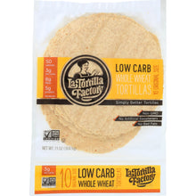 Load image into Gallery viewer, LA TORTILLA:  Factory Whole Wheat Low Carb Tortillas, 13 oz