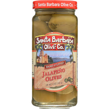 Load image into Gallery viewer, SANTA BARBARA OLIVE CO.: Jalapeno Stuffed Olives, 5 oz