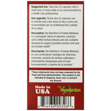 Load image into Gallery viewer, BIO NUTRITION: Prostate Wellness, 60 vegetarian capsules