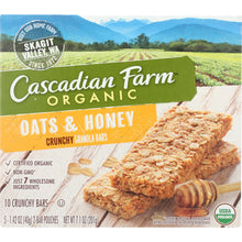 Load image into Gallery viewer, CASCADIAN FARM: Oats &amp; Honey Crunchy Granola Bar, 7.1 oz
