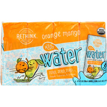 Load image into Gallery viewer, RETHINK WATER: Orange Mango Kids Water 8 Pack, 54 oz
