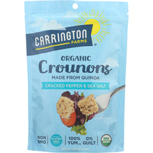 Load image into Gallery viewer, CARRINGTON FARMS: Crounons Cracked Pepper Sea Salt, 4.75 oz
