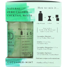 Load image into Gallery viewer, BE MIXED LLC: Mixed Cucumber Mint Cocktail Mix 4 Pack, 16 oz