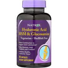 Load image into Gallery viewer, NATROL: Hyaluronic Acid MSM &amp; Glucosamine, 90 Capsules