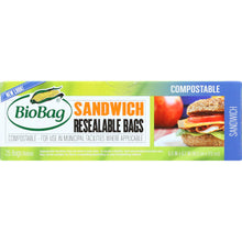 Load image into Gallery viewer, BIOBAG: Resealable Sandwich Bags, 25 bg