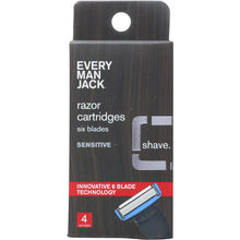 Load image into Gallery viewer, EVERY MAN JACK: Sensitive Razor Cartridges 6 Blades, 4 each