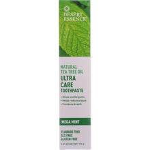Load image into Gallery viewer, DESERT ESSENCE: Ultra Care Toothpaste Tea Tree Oil Mega Mint, 6.25 oz