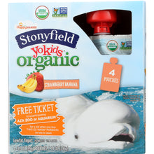 Load image into Gallery viewer, STONYFIELD: Yokids Strawberry Banana 4 pack ,14 oz