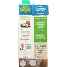Load image into Gallery viewer, PACIFIC FOODS: Organic Coconut Original Unsweetened Non-Dairy Beverage, 32 oz