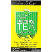 Load image into Gallery viewer, LACI LE BEAU: Super Dieter's Lemon Mint Tea 15 Tea Bags, 1.32 oz
