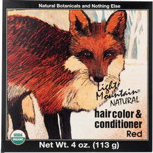 Load image into Gallery viewer, LIGHT MOUNTAIN: Organic Natural Hair Color &amp; Conditioner Red, 4 Oz