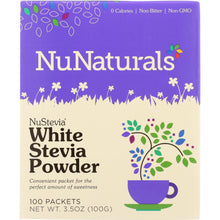 Load image into Gallery viewer, NUNATURALS INC: White Stevia Powder Sweetener 100, 100 pk