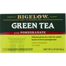 Load image into Gallery viewer, BIGELOW: Green Tea With Pomegranate 20 Tea Bags, 1.37 oz