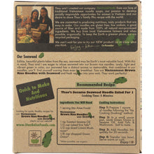 Load image into Gallery viewer, STAR ANISE FOODS: Vietnamese Brown Rice Noodles with Seaweed, 8.6 Oz