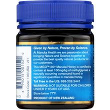 Load image into Gallery viewer, MANUKA HEALTH: Honey MGO 100 Manuka, 8.8 oz
