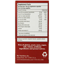Load image into Gallery viewer, BIO NUTRITION: Prostate Wellness, 60 vegetarian capsules