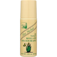 Load image into Gallery viewer, ALVERA: All Natural Roll-On Deodorant Aloe Herbal, 3 oz