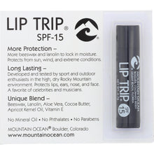 Load image into Gallery viewer, MOUNTAIN OCEAN: Lip Trip SPF-15, 0.165 Oz
