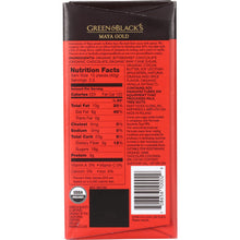 Load image into Gallery viewer, GREEN &amp; BLACKS: Organic Maya Gold Dark Chocolate Bar 60% Cacao, 3.5 oz