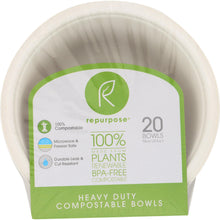 Load image into Gallery viewer, REPURPOSE: Eco-Friendly Tree Free Paper Bowls, 20 count