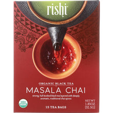 Load image into Gallery viewer, RISHI TEA: Masala Chai Tea 15 Tea Bags, 52.5 gm