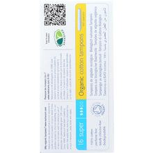 Load image into Gallery viewer, NATRACARE: Organic Cotton Tampons Super with Applicator, 16 Tampons