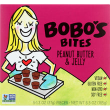 Load image into Gallery viewer, BOBOS OAT BARS: Bobo's Bites Peanut Butter and Jelly 5 Bars, 6.5 oz