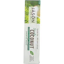 Load image into Gallery viewer, JASON: Toothpaste Simply Coconut Strengthening Mint Fluoride Free, 4.2 oz