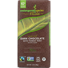 Load image into Gallery viewer, ENDANGERED SPECIES: Natural Dark Chocolate Bar with Forest Mint, 3 oz