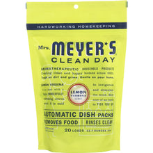 Load image into Gallery viewer, MRS. MEYER'S: Clean Day Automatic Dish Packs Lemon Verbena Scent, 12.7 oz