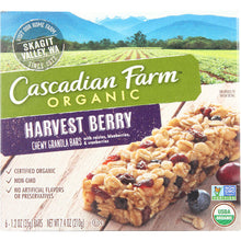 Load image into Gallery viewer, CASCADIAN FARM: Harvest Berry Chewy Granola Bars, 6 pk (7.4 oz)